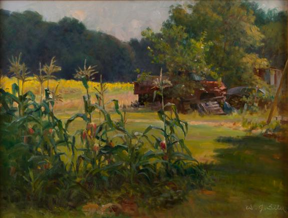 Corn, Old Truck and Sun Flowers